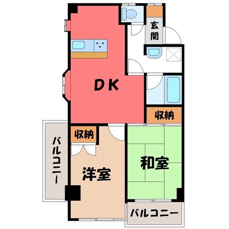 千手ハイツの物件間取画像